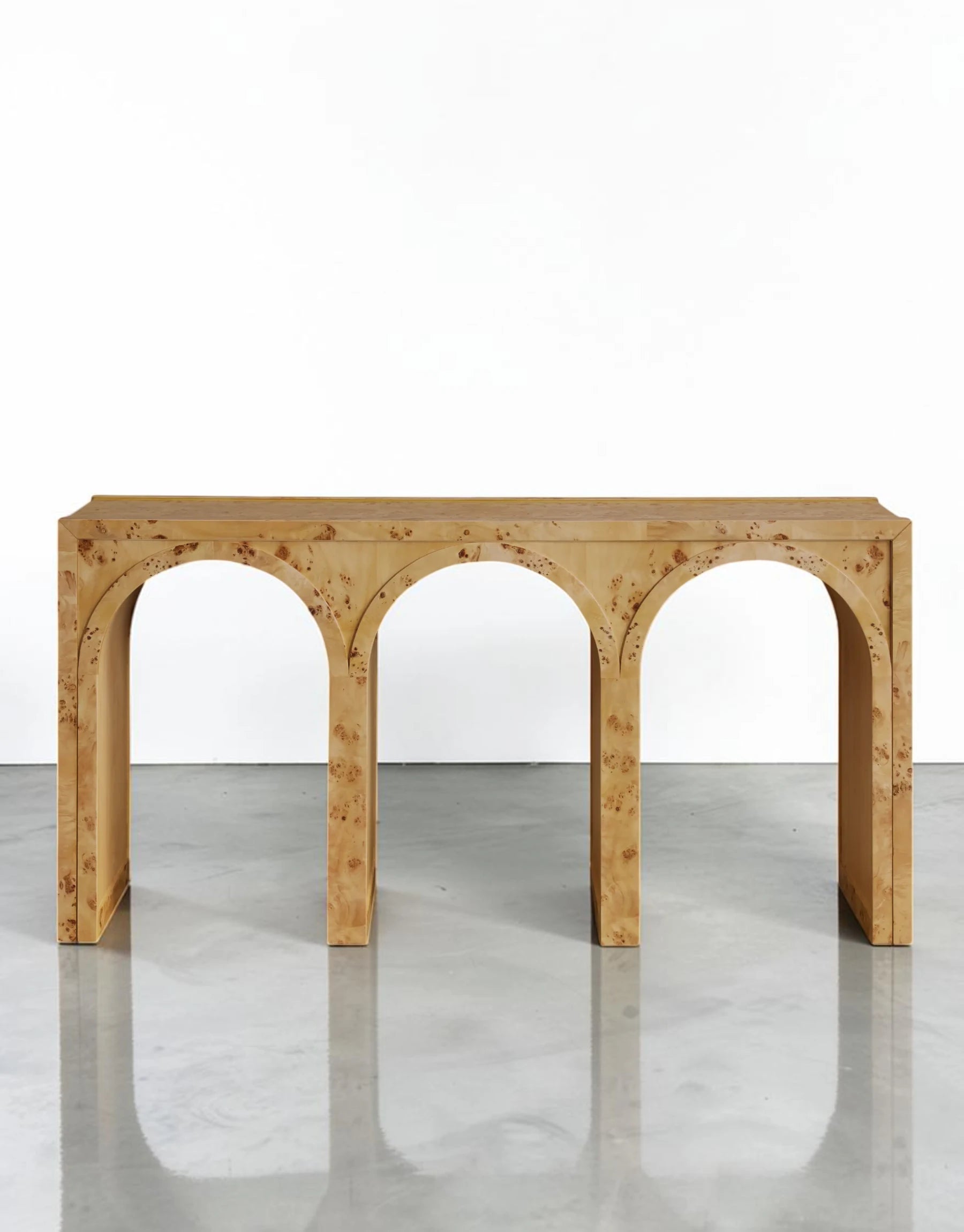 Hettly Burl Console Table