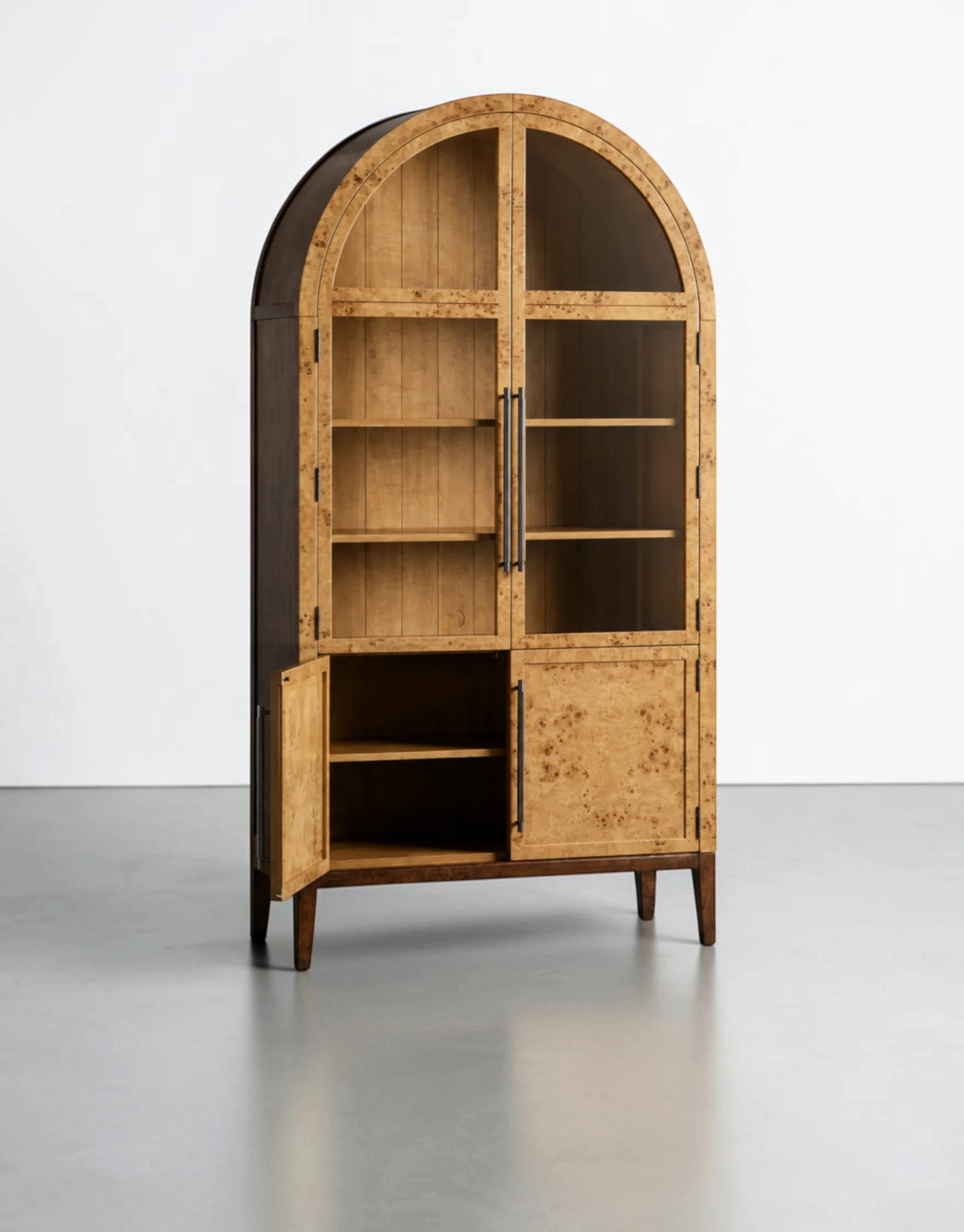 Hettly Burl Glass Cabinet