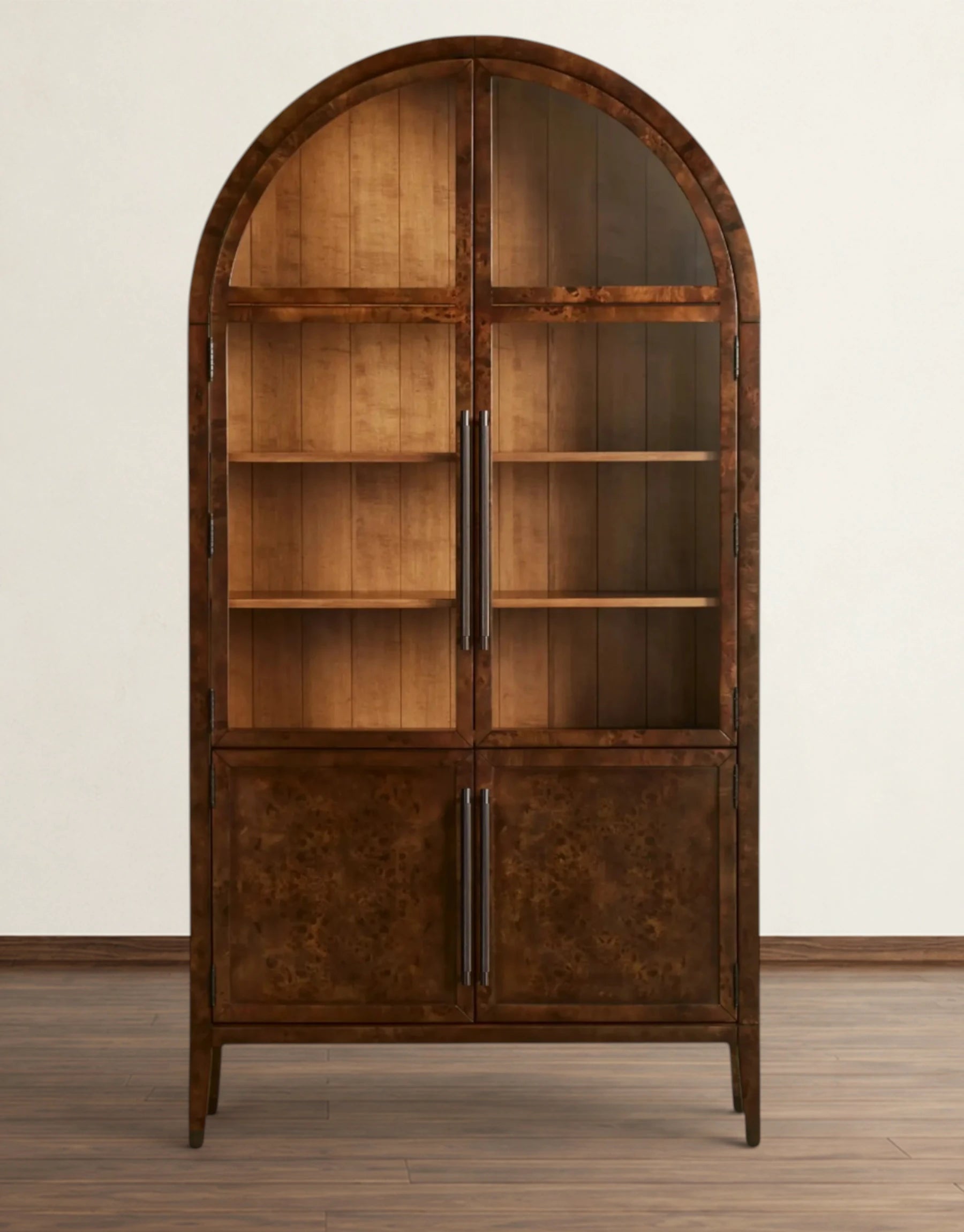 Hottly Burl Glass Cabinet