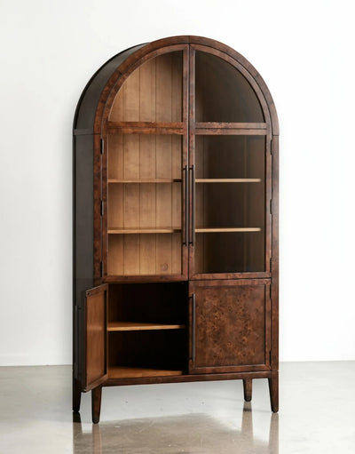 Hettly Burl Glass Cabinet