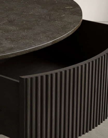 Finnely Round Storage Coffee Table