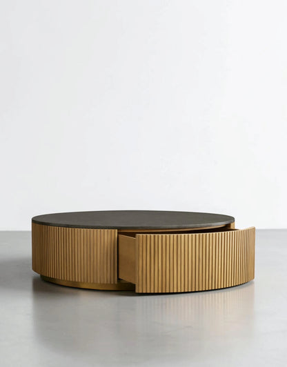 Finnely Round Storage Coffee Table
