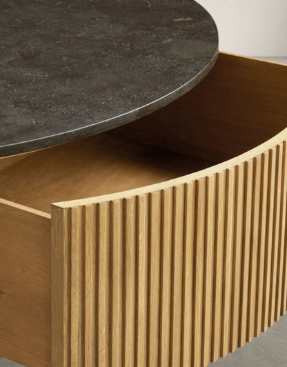 Finnely Round Storage Coffee Table