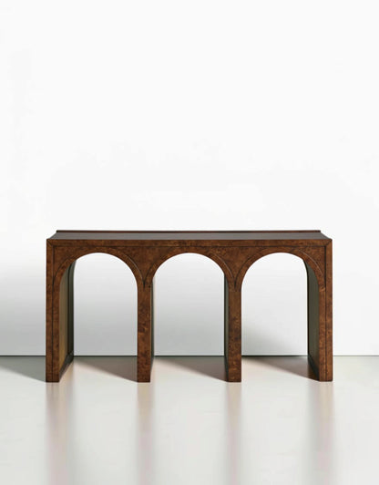 Hettly Burl Console Table