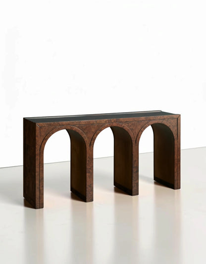 Hettly Burl Console Table