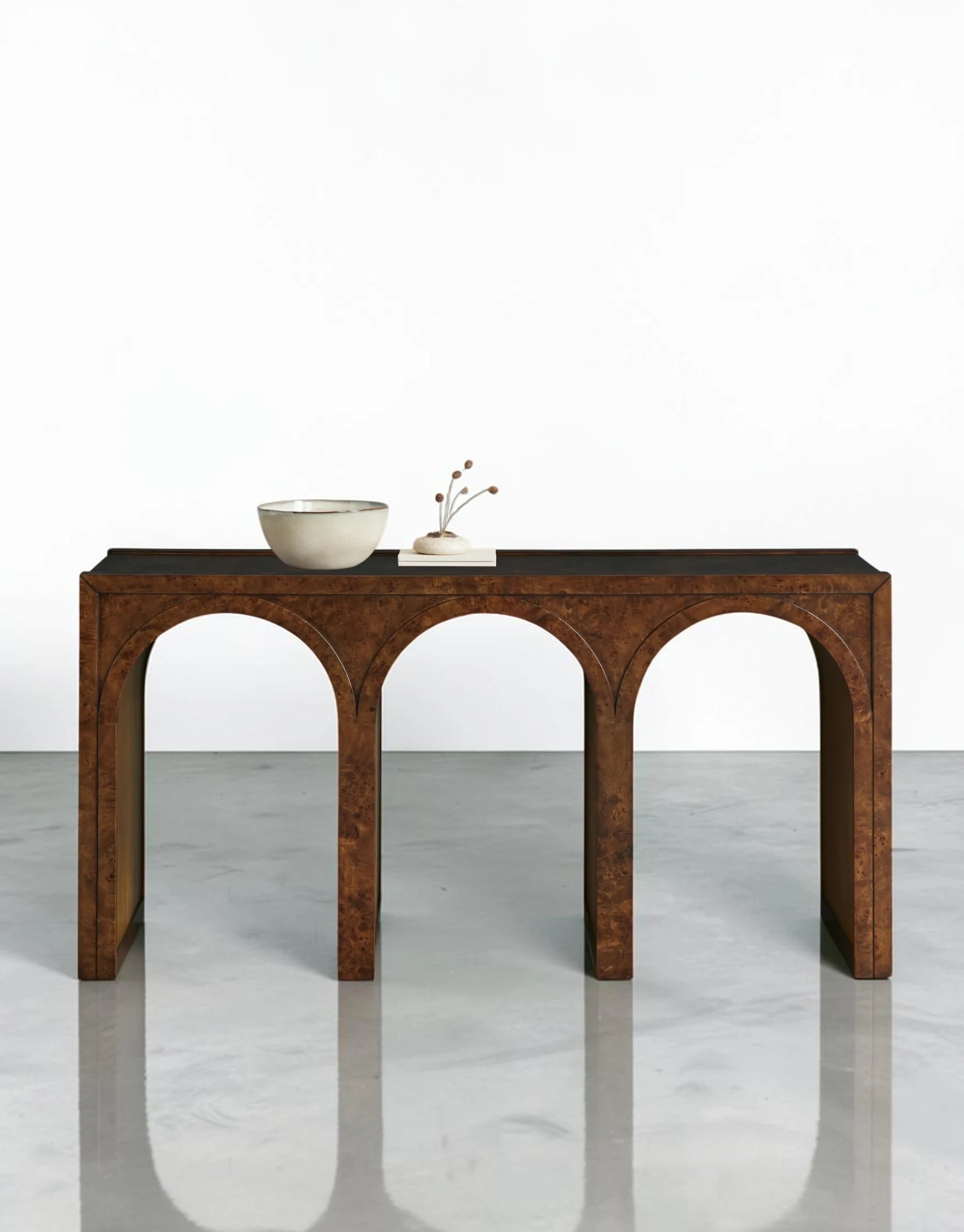 Hettly Burl Console Table