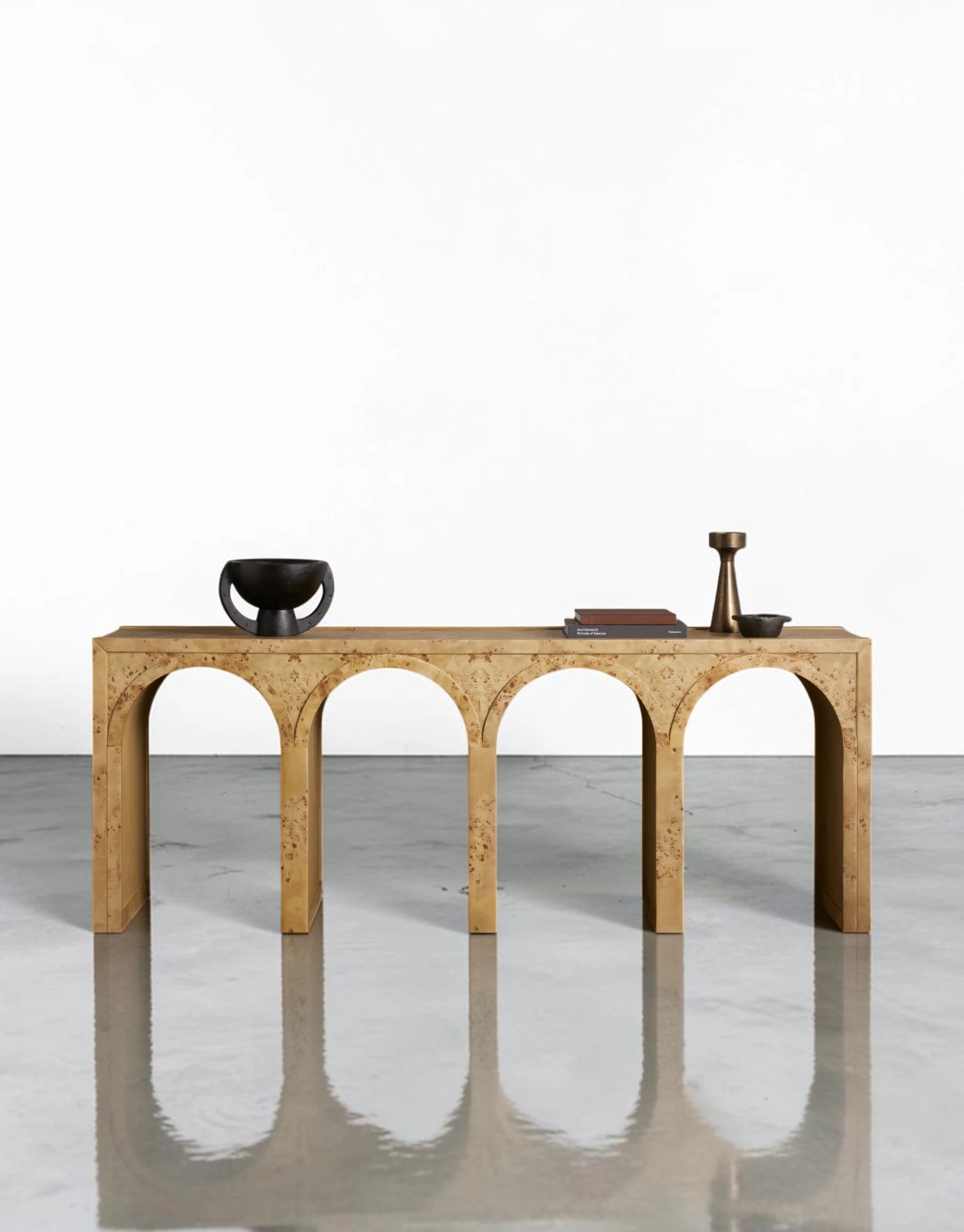 Hettly Burl Console Table