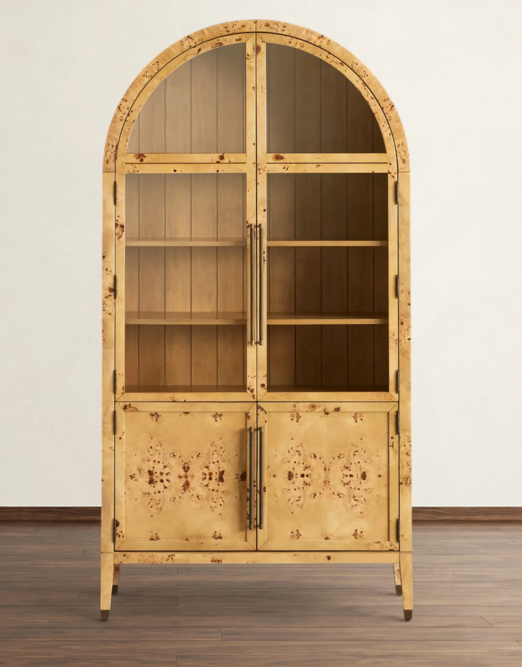 Hottly Burl Glass Cabinet