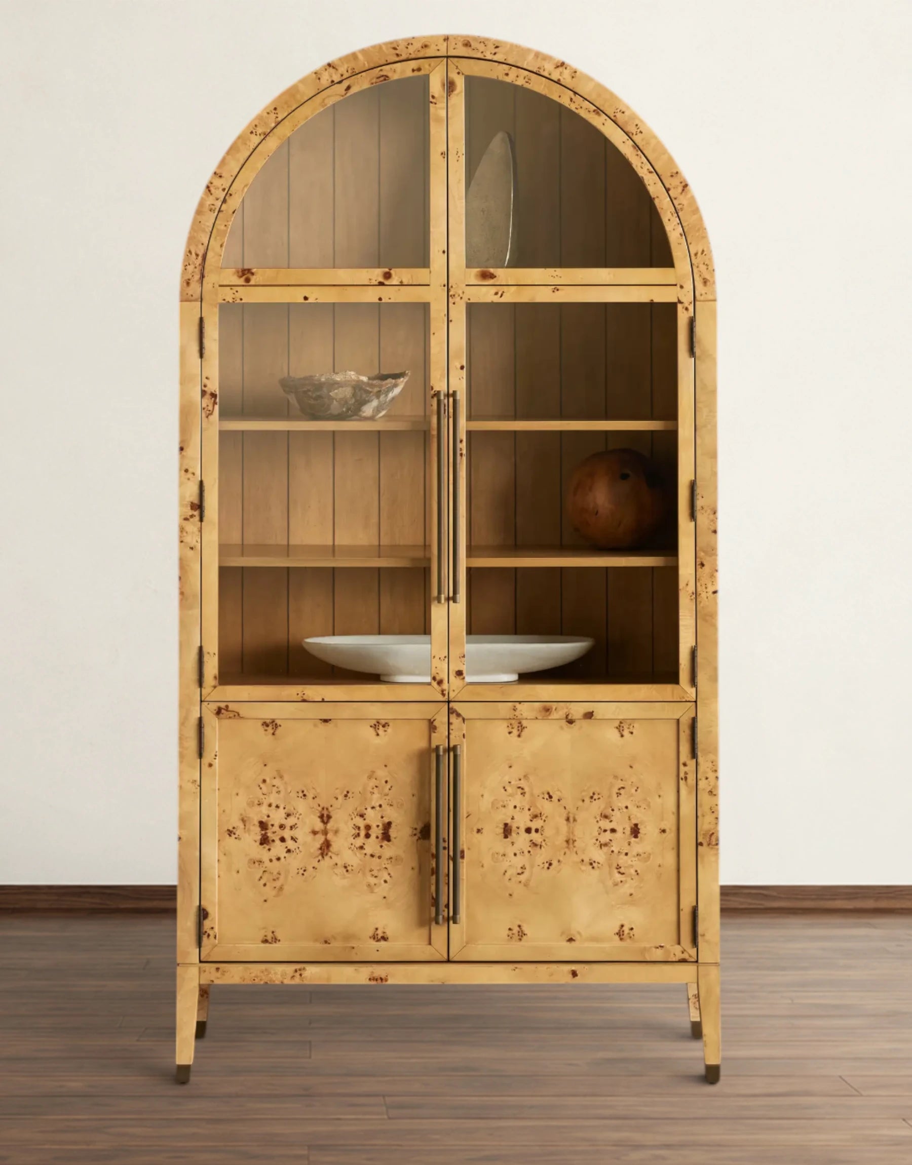 Hottly Burl Glass Cabinet