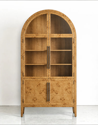 Hettly Burl Glass Cabinet