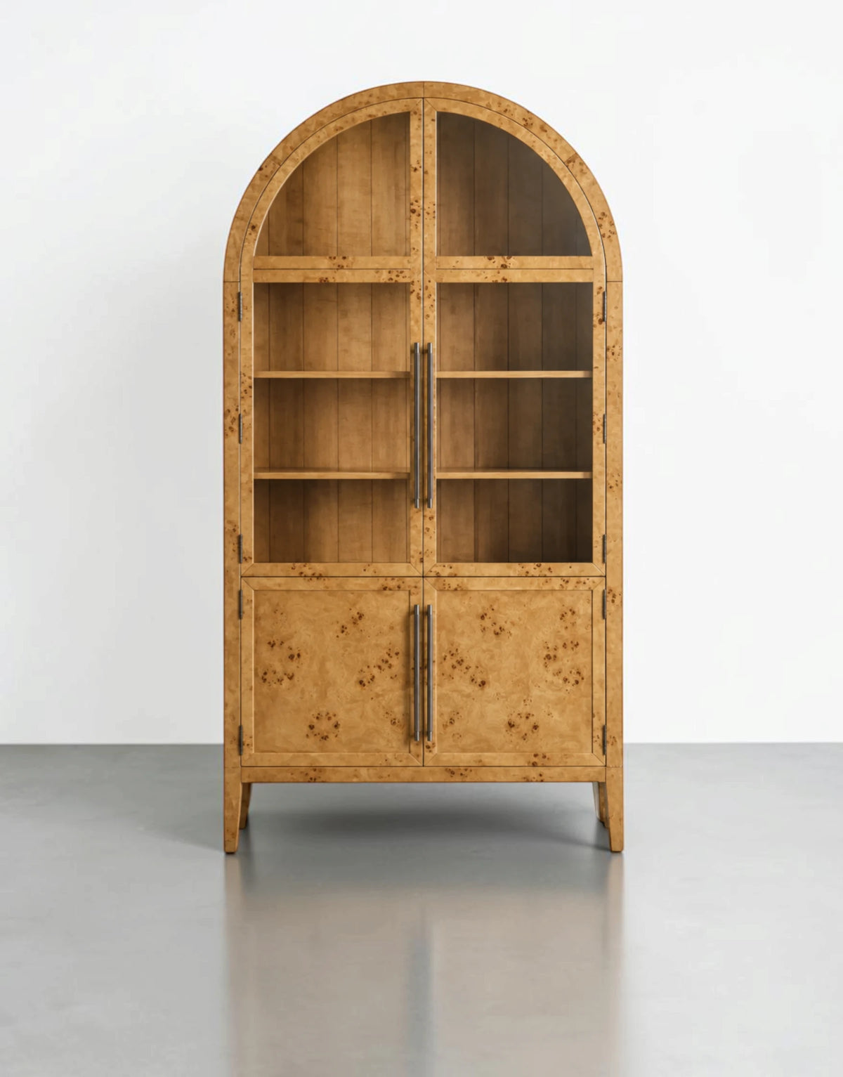 Hettly Burl Glass Cabinet