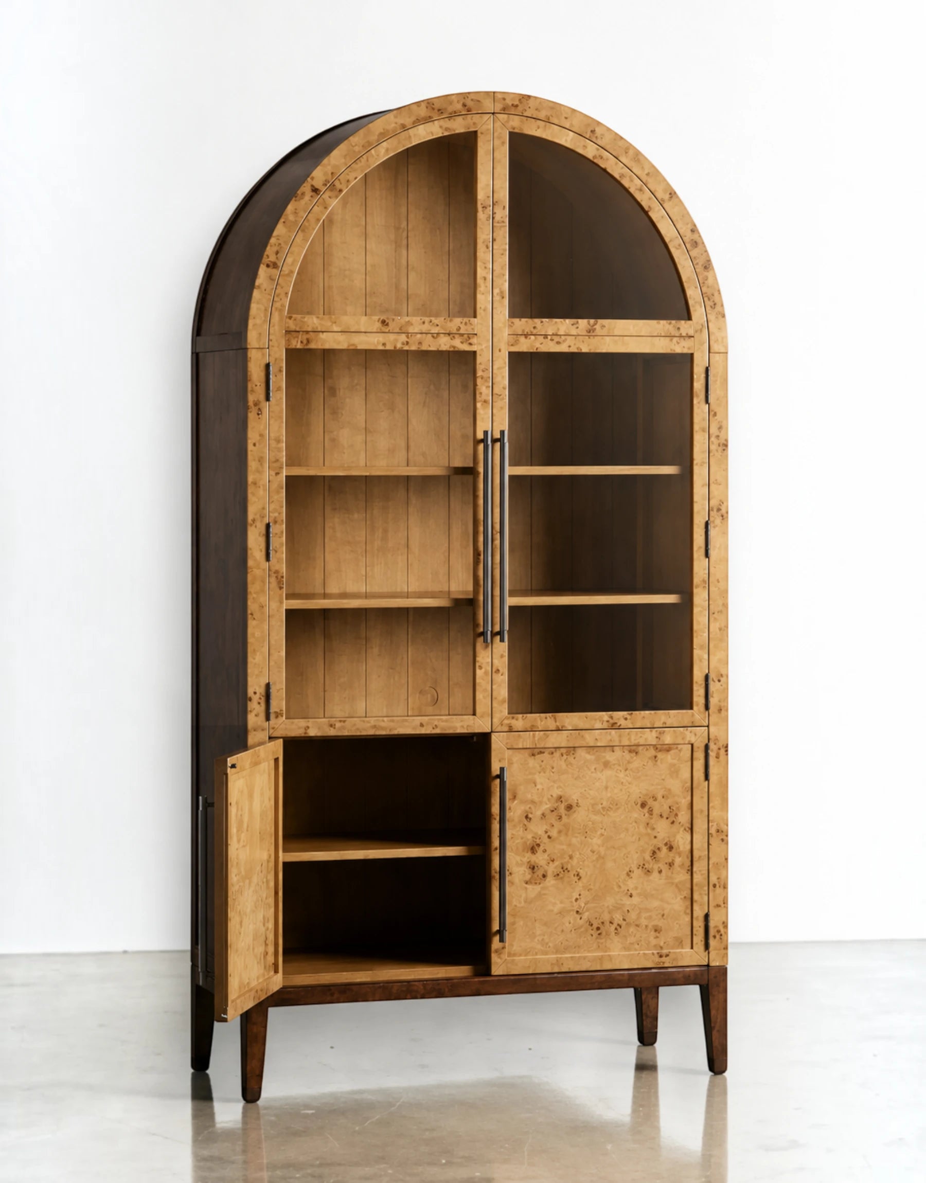 Hettly Burl Glass Cabinet