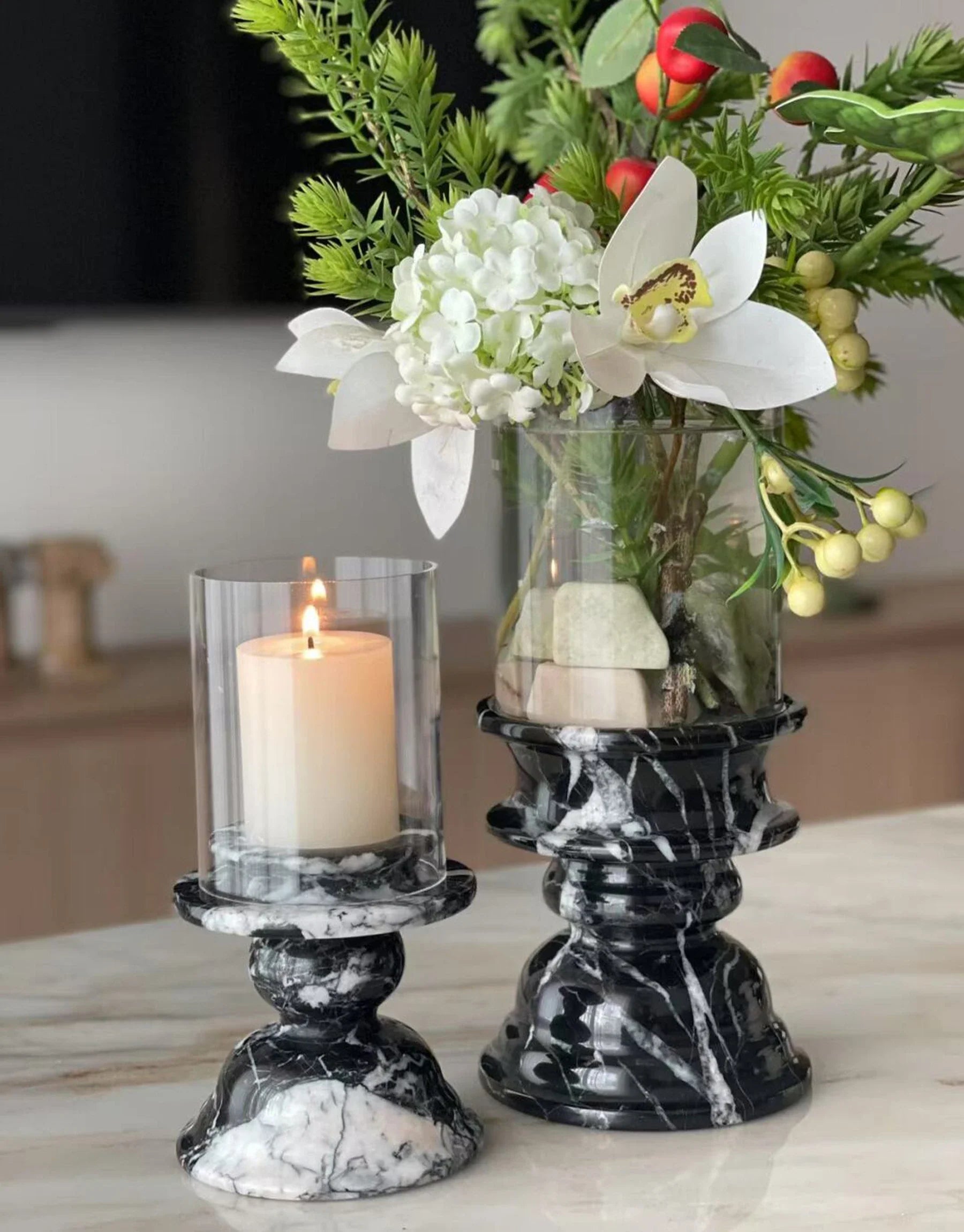 Altan Marble Candle Holder & Vase