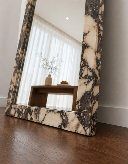 Altan Marble Inlay Floor Mirror