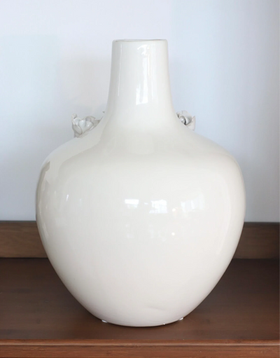 Contera Floral Relief Ceramic Vase