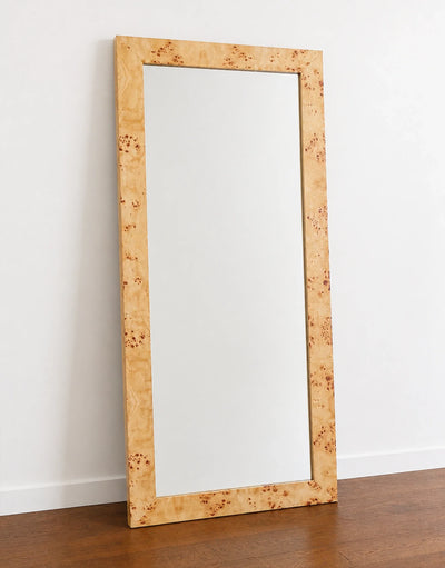 Divya Burl Wood Floor Mirror