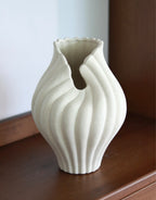 Edel Hand-Sculpted Ruffle Edge Decorative Vase
