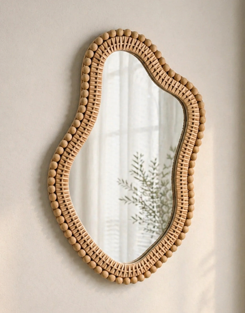 Jantar Handwoven Rattan Wall Mirror