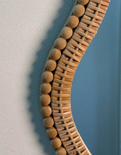 Jantar Handwoven Rattan Wall Mirror