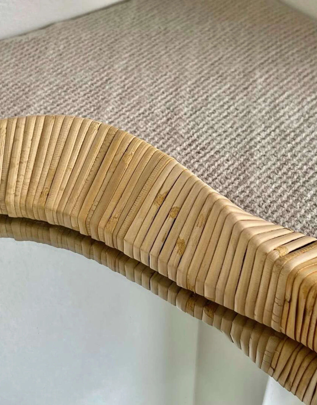 Lydia Handwoven Rattan Wall Mirror