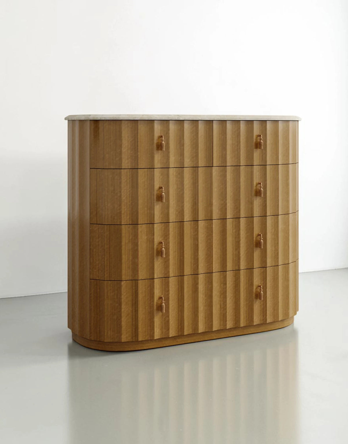 Ordara Fluted 5-Drawer Dresser