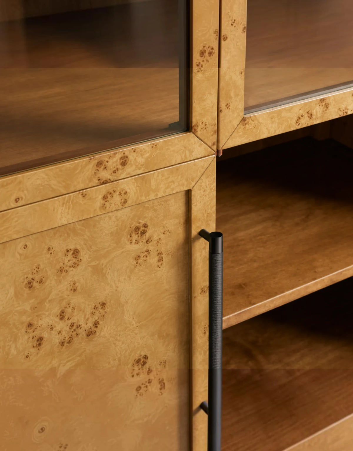 Hettly Burl Glass Cabinet